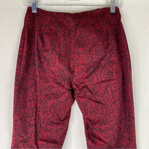 Sigrid Olsen Red Black Printed Dress Pants 6 - Picture 7 of 10